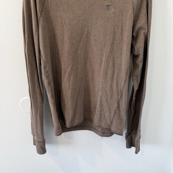 VINTAGE Abercrombie & Fitch Shirt Mens Small Grey Muscle Y2K 90s Thermal Striped - Picture 5 of 7